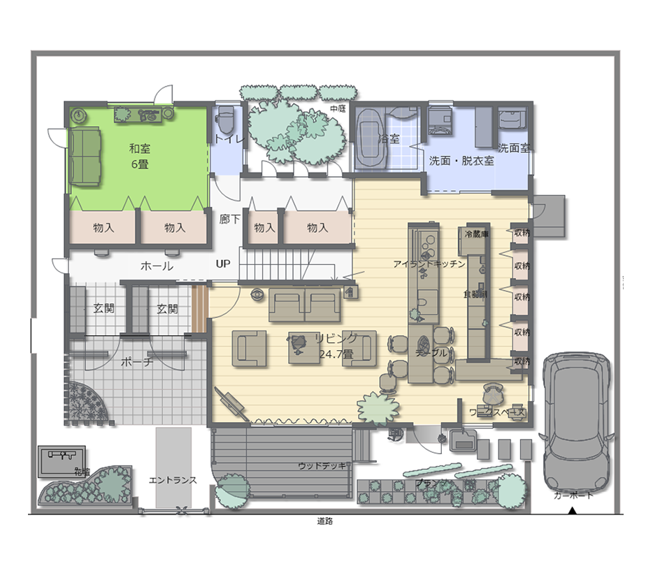 二世帯住宅の間取り